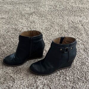 Women’s Black Wedge Ankle Boots